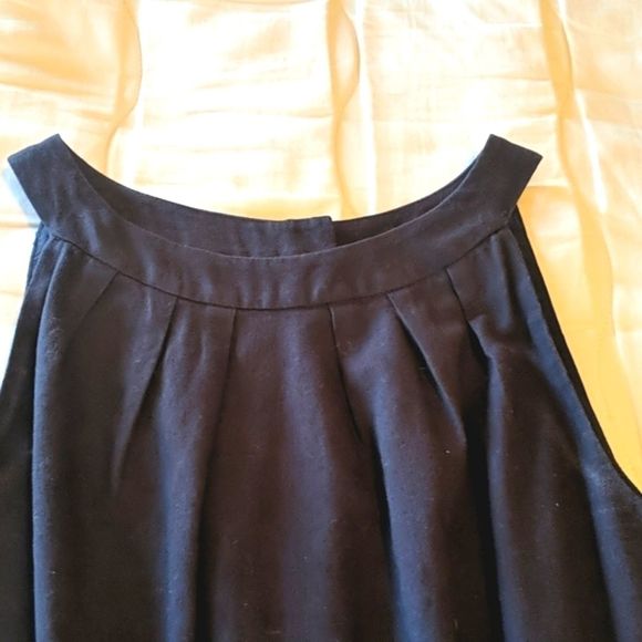 Loft Size 0 Navy Blue Linen Sleeveless Dress - Picture 4 of 7